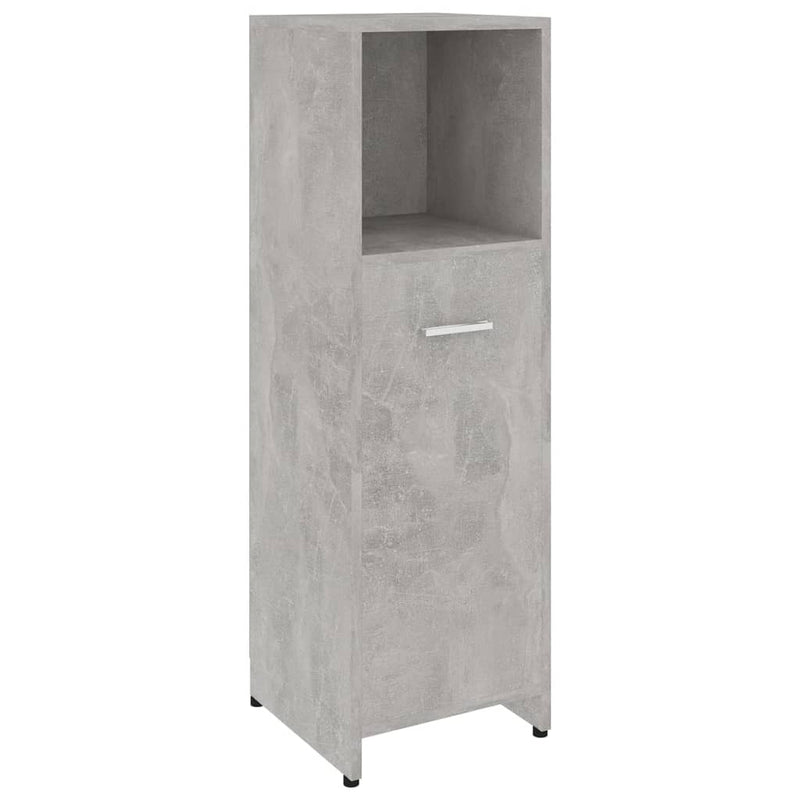 Bathroom Cabinet Concrete Grey 30x30x95 cm Engineered Wood