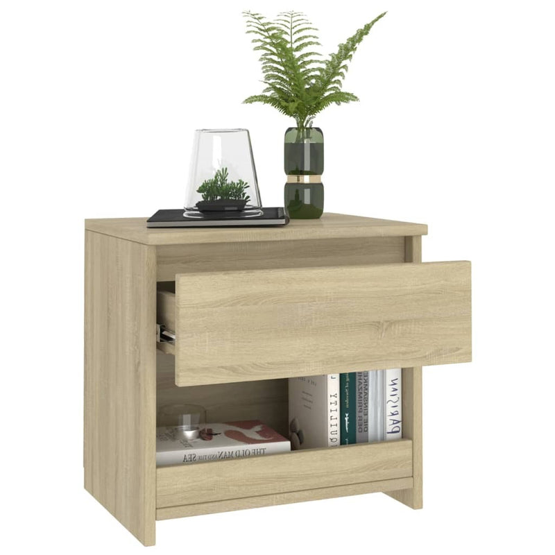 Bedside Cabinets 2 pcs Sonoma Oak 40x30x39 cm Engineered Wood