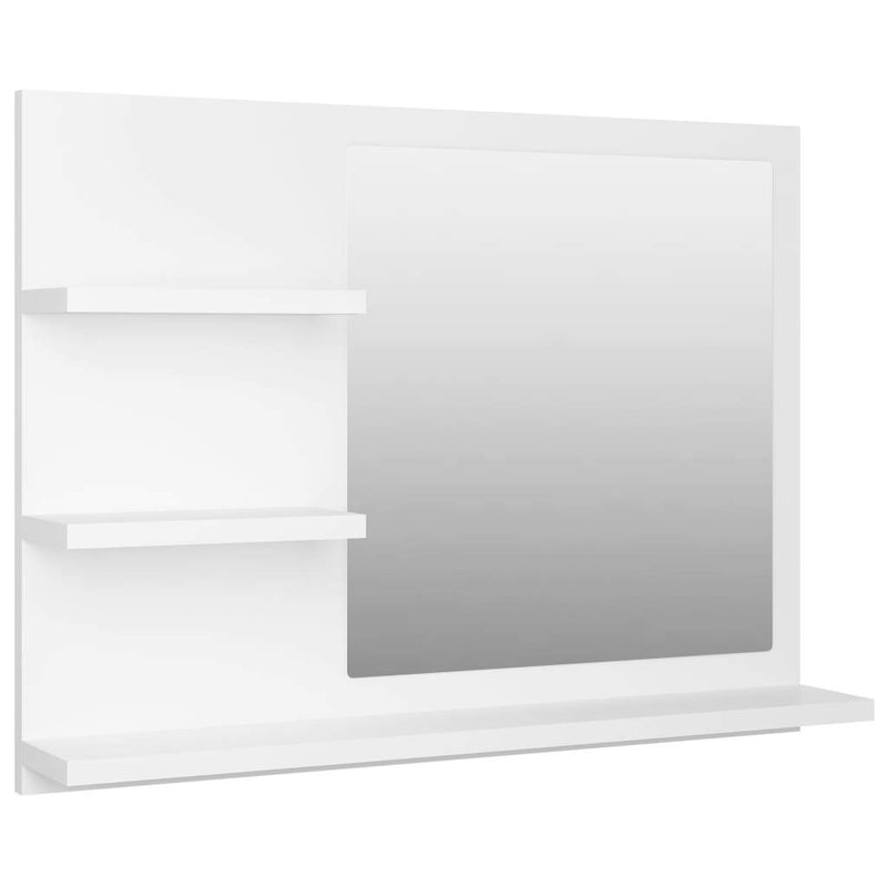 Bathroom Mirror White 60x10.5x45 cm Engineered Wood