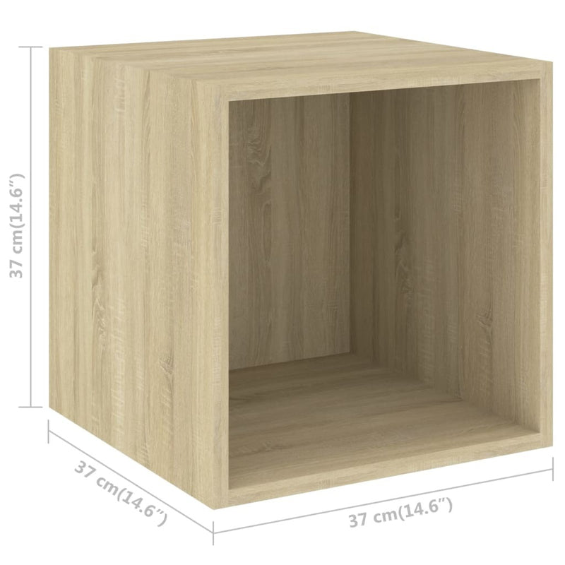 Wall Cabinets 2 pcs Sonoma Oak 37x37x37 cm Engineered Wood