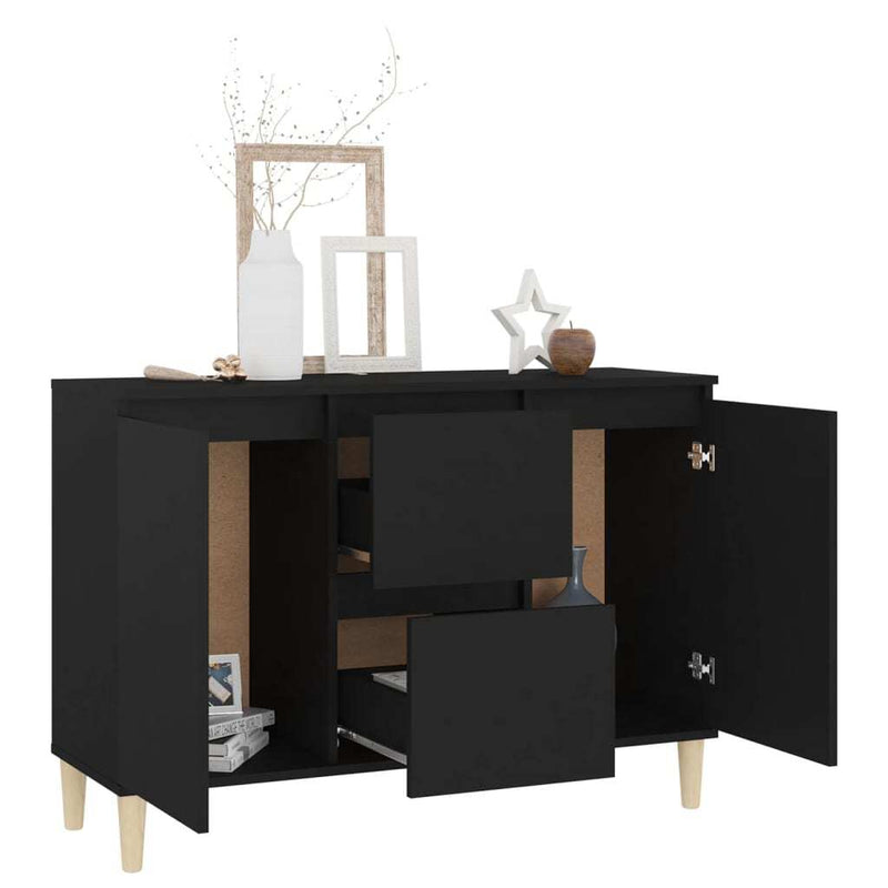 Sideboard Black 101x35x70 cm Engineered Wood