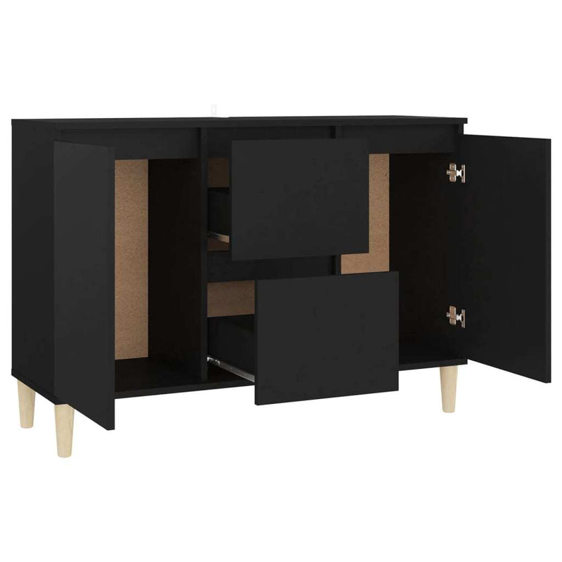 Sideboard Black 101x35x70 cm Engineered Wood