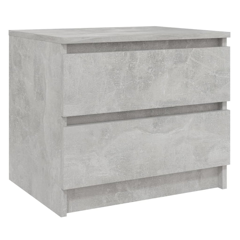 Bed Cabinet Concrete Grey 50x39x43.5 cm Engineered Wood