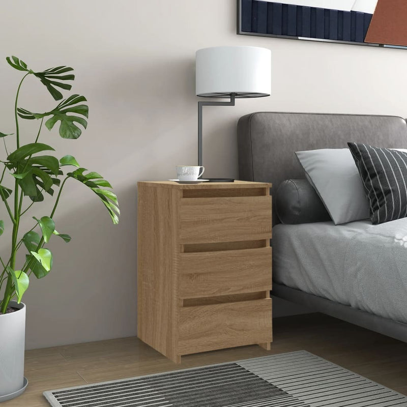 Bed Cabinet Sonoma Oak 40x35x62.5 cm Engineered Wood