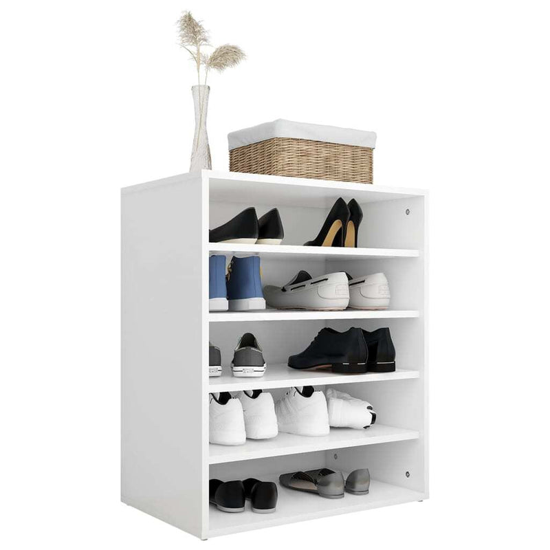 Shoe Cabinet White 60x35x70 cm Engineered Wood