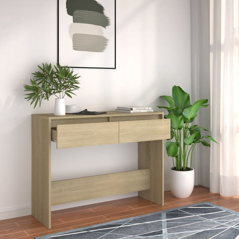 Console Table Sonoma Oak 100x35x76.5 cm Engineered Wood