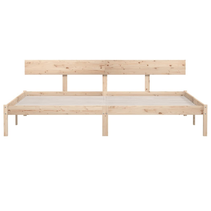 Bed Frame without Mattress Solid Wood Super King