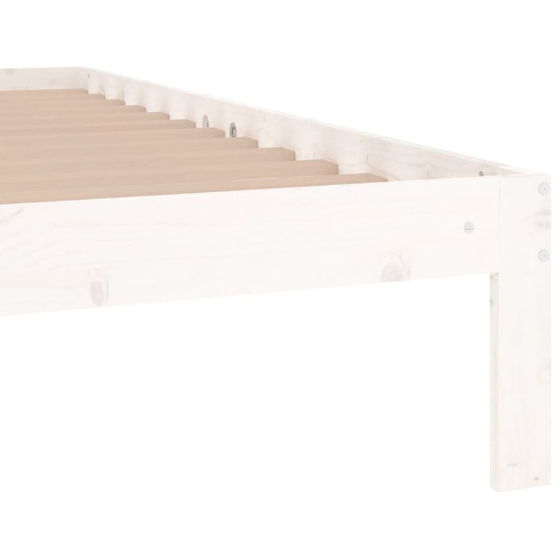 Bed Frame without Mattress White 90x190cm Single