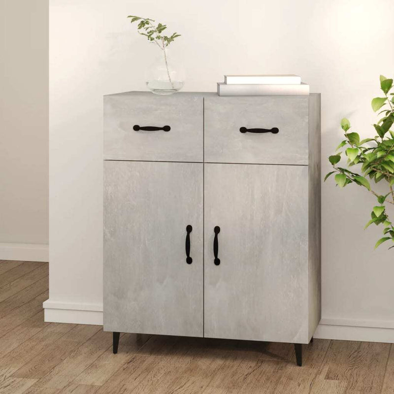 Sideboard Concrete Grey 69.5x34x90 cm Engineered Wood