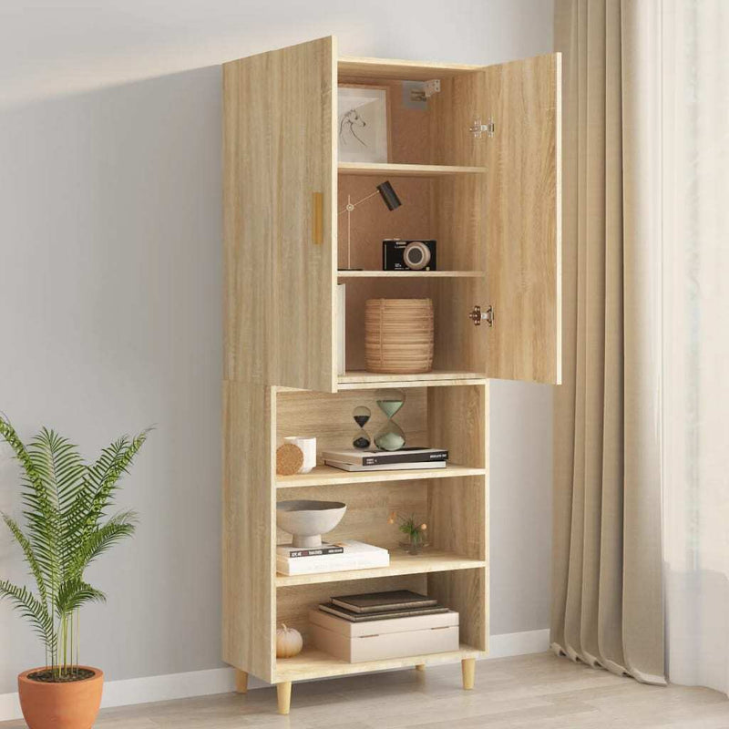 Hanging Wall Cabinet Sonoma Oak 69.5x34x90 cm