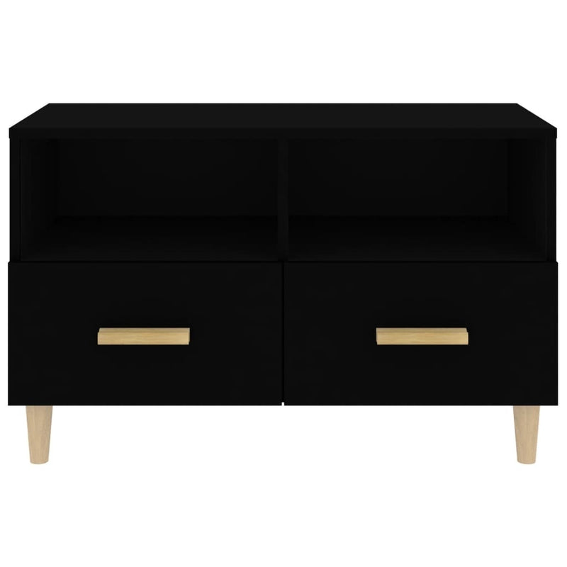 TV Cabinet Black 80x36x50 cm Engineered Wood