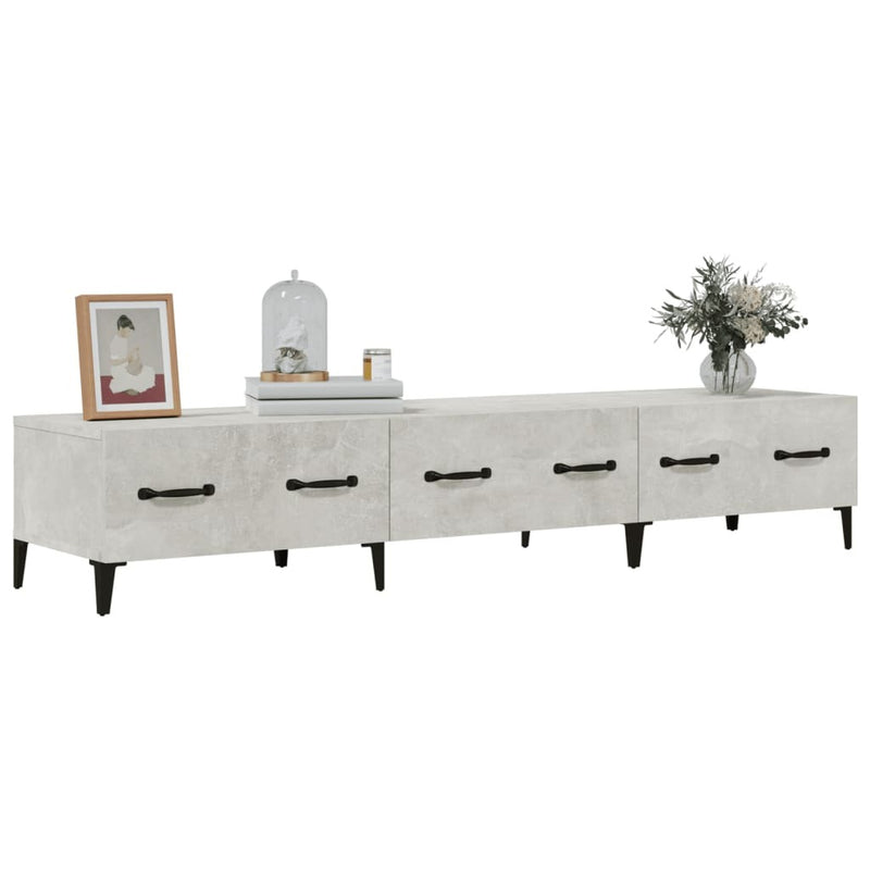 TV Cabinet Concrete Grey 150x34,5x30 cm Engineered Wood