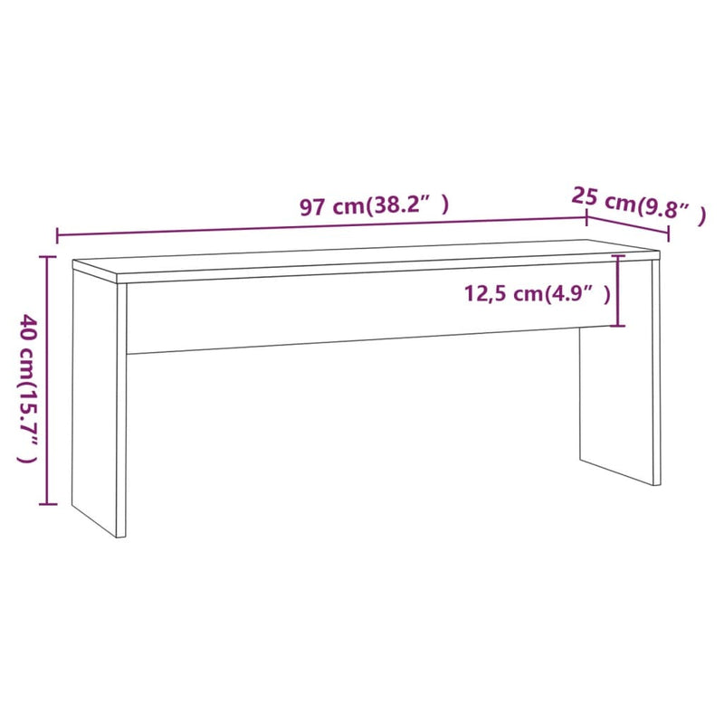 3 Piece Dining Set Grey Sonoma Engineered Wood