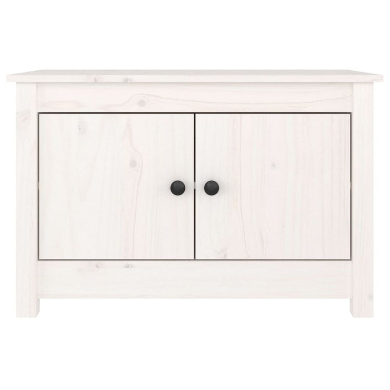 Shoe Cabinet White 70x38x45.5 cm Solid Wood Pine