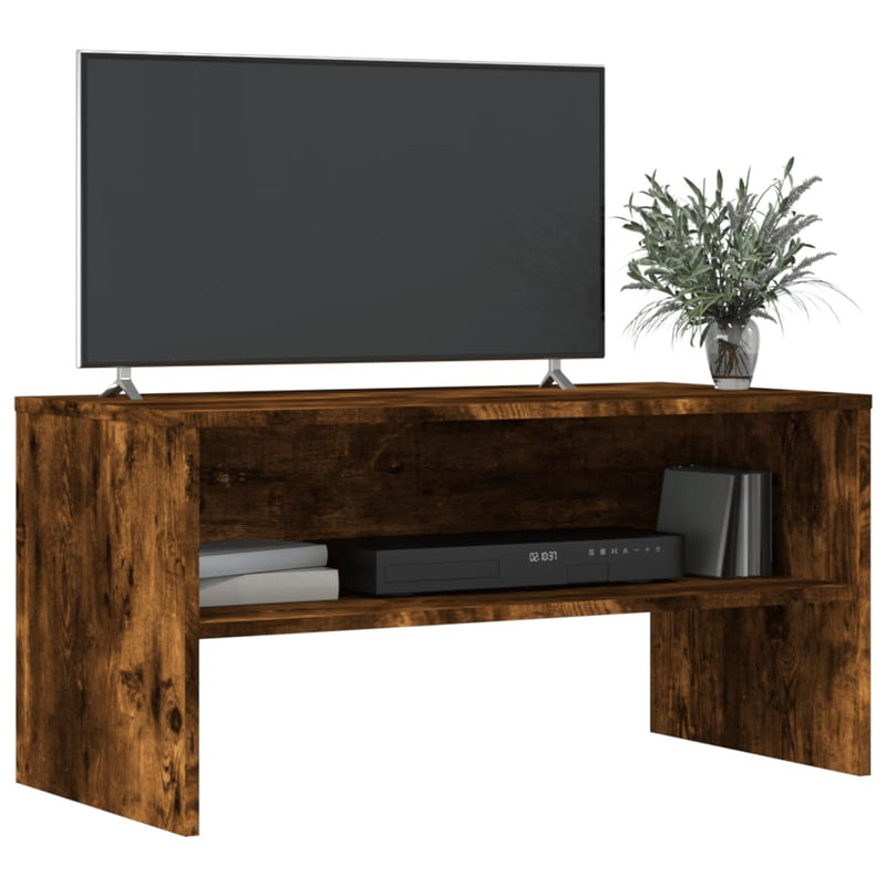 TV Cabinet Smoked Oak 80x40x40 cm Engineered Wood