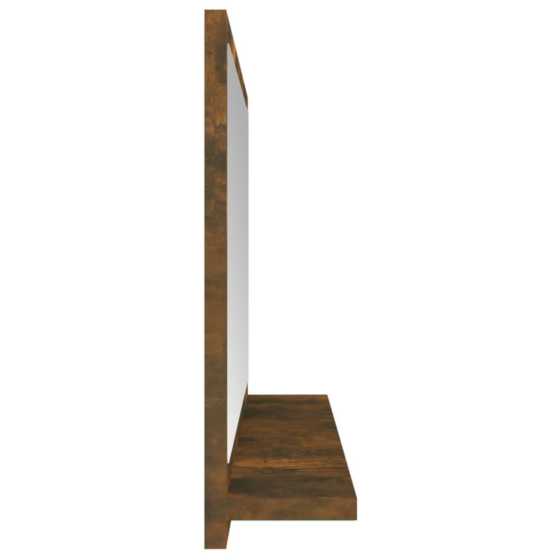 Bathroom Mirror Smoked Oak 60x10.5x37 cm Engineered Wood