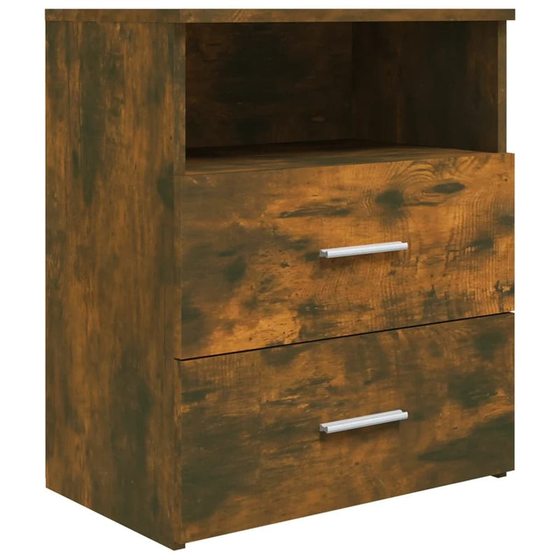 Bed Cabinet Smoked Oak 50x32x60 cm