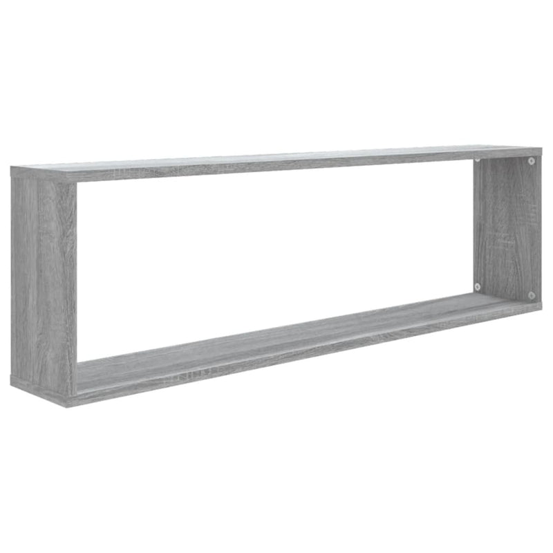 Wall Cube Shelves 4 pcs Grey Sonoma 100x15x30 cm Engineered Wood