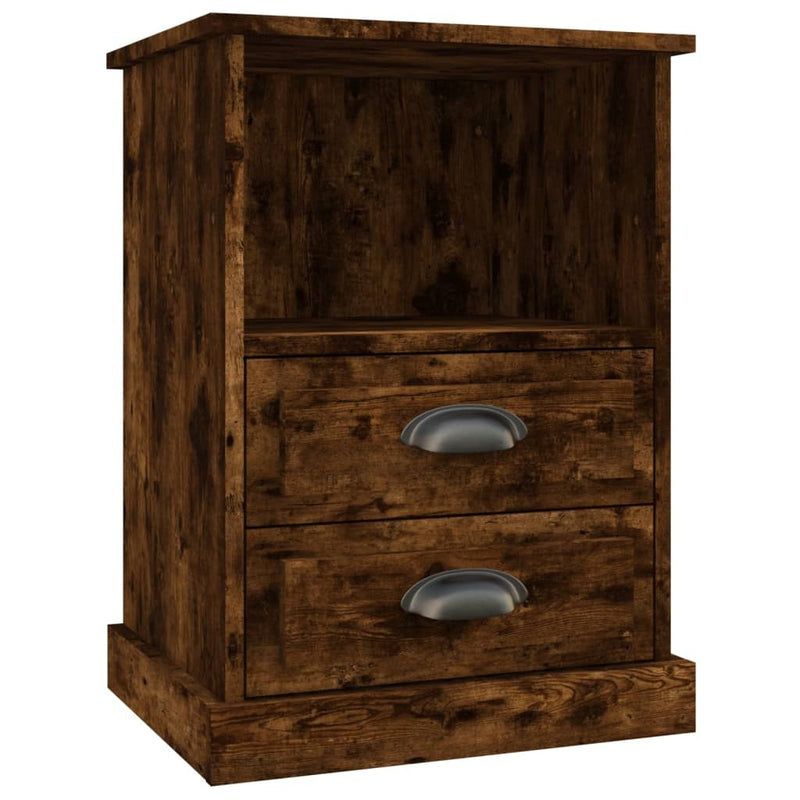 Bedside Cabinet Smoked Oak 43x36x60 cm