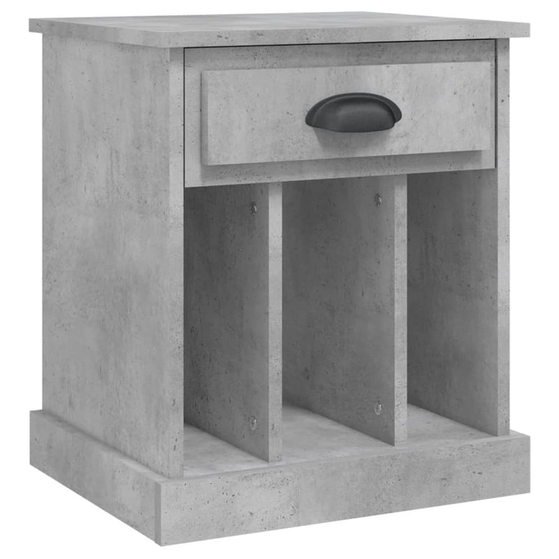 Bedside Cabinet Concrete Grey 43x36x50 cm