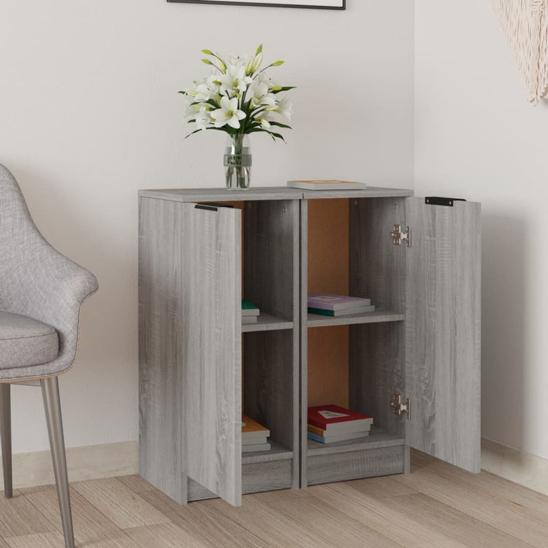 Sideboards 2 pcs Grey Sonoma 30x30x70 cm Engineered Wood