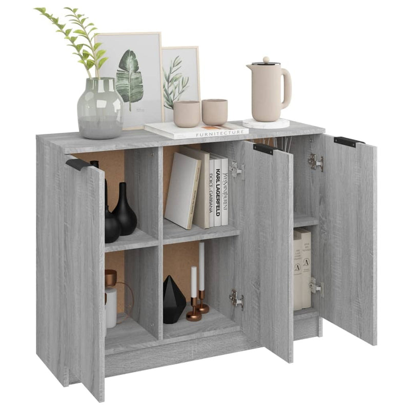 Sideboard Grey Sonoma 90.5x30x70 cm Engineered Wood