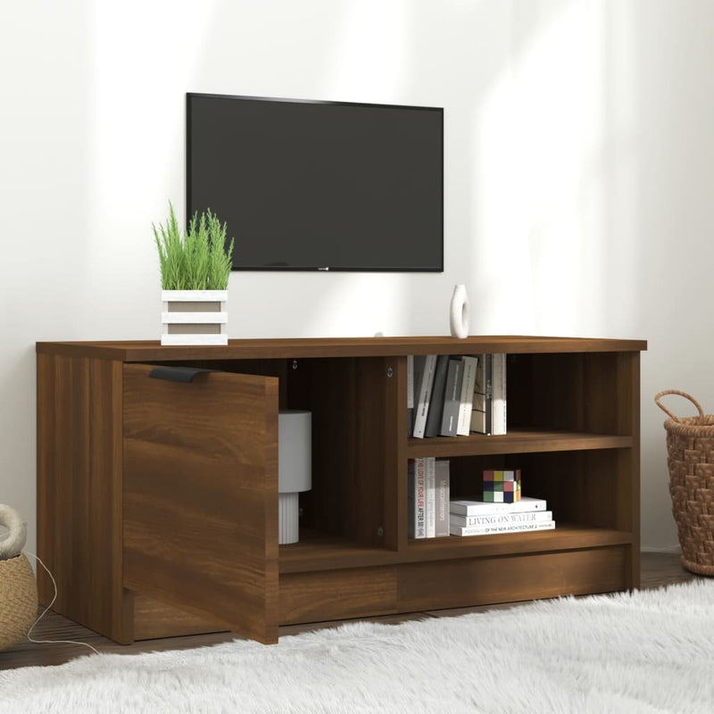 TV Cabinet Brown Oak 80x35x36.5 cm Engineered Wood