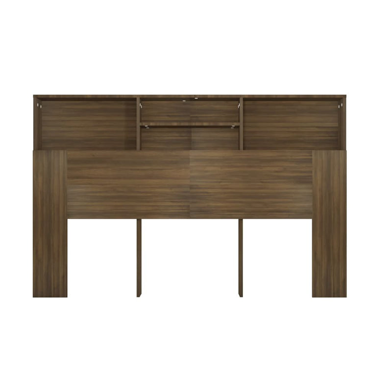 Headboard Cabinet Brown Oak 160x19x103.5 cm