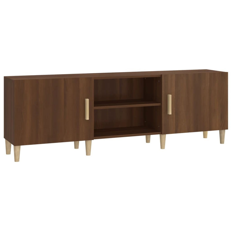 TV Cabinet Brown Oak 150x30x50 cm Engineered Wood