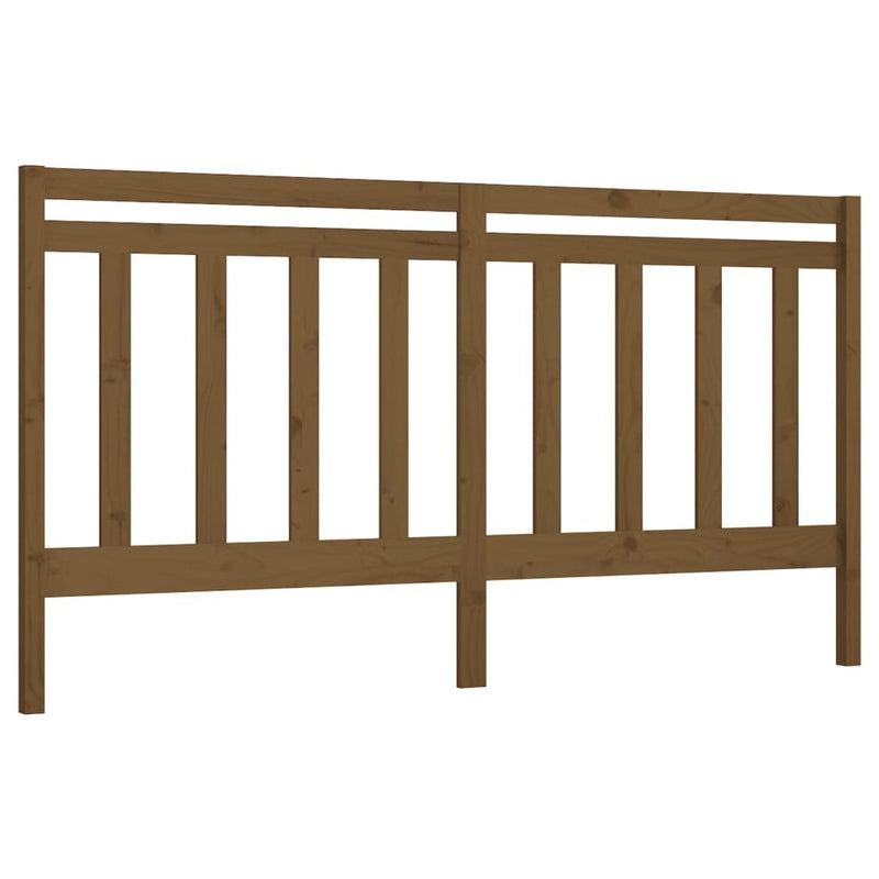 Bed Headboard Honey Brown 206x4x100 cm Solid Wood Pine