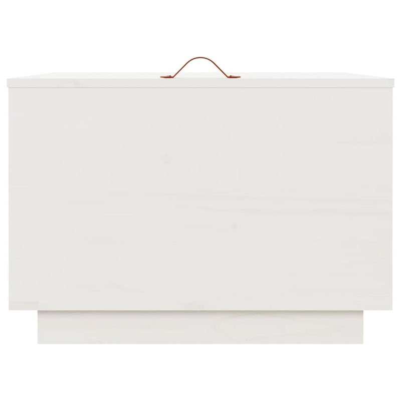 Storage Boxes with Lids 3 pcs White Solid Wood Pine