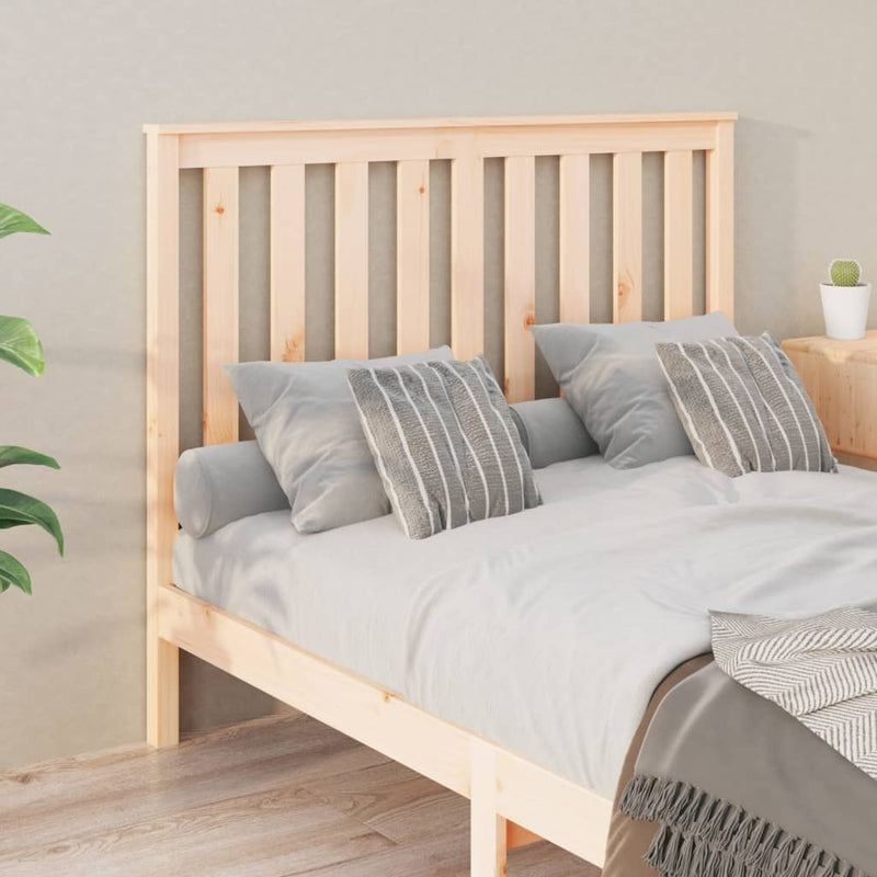 Bed Headboard 126x6x101 cm Solid Wood Pine