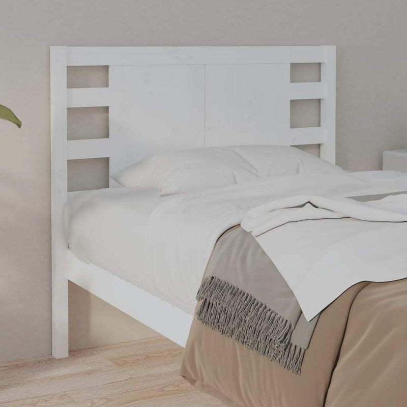 Headboard White 81x4x100 cm Solid Wood Pine