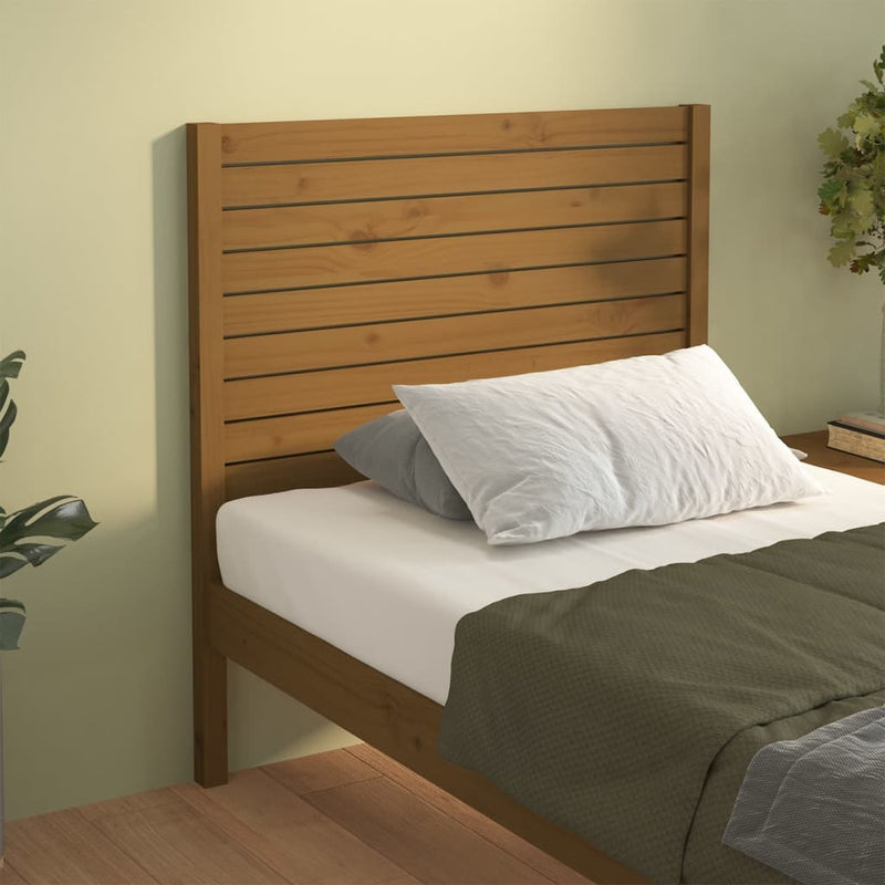 Bed Headboard Honey Brown 106x4x100 cm Solid Wood Pine