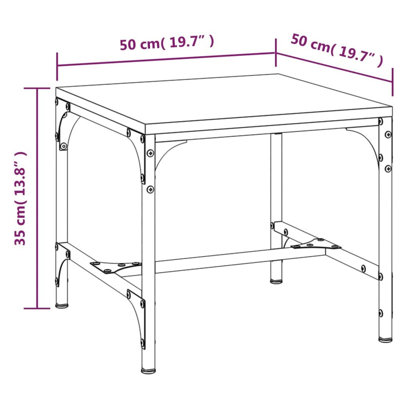 Coffee Table Sonoma Oak 50x50x35 cm Engineered Wood