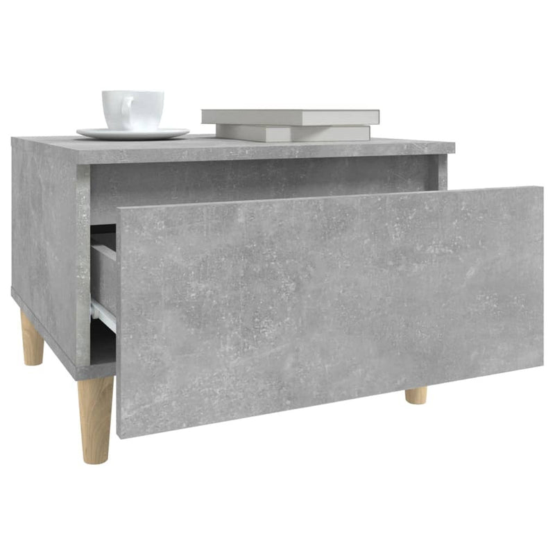 Side Table Concrete Grey 50x46x35 cm Engineered Wood