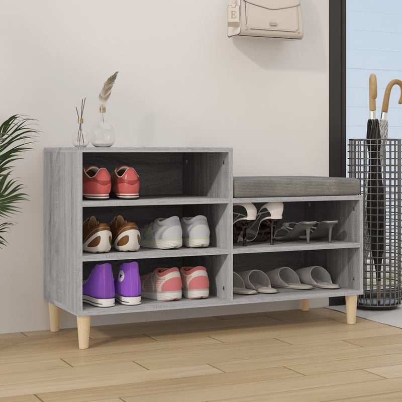 Shoe Cabinet Grey Sonoma 102x36x60 cm Engineered Wood