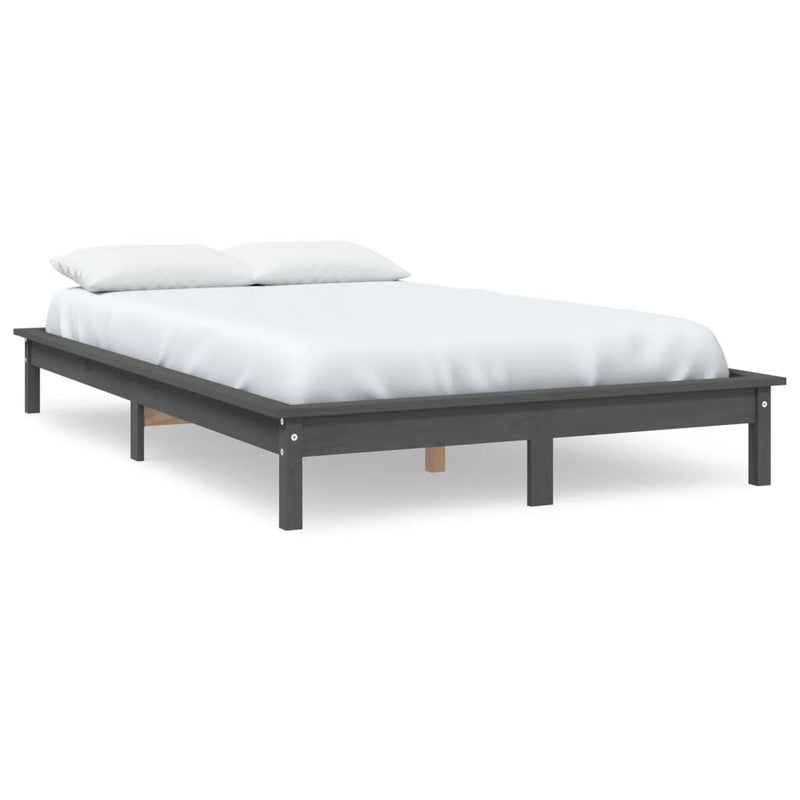 Bed Frame without Mattress Grey Super King Size Solid Wood