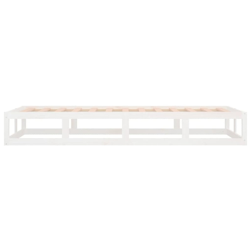 Bed Frame without Mattress White 100x200 cm Solid Wood