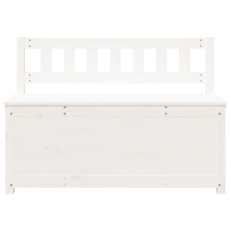 Bench White 110x41x76.5 cm Solid Wood Pine