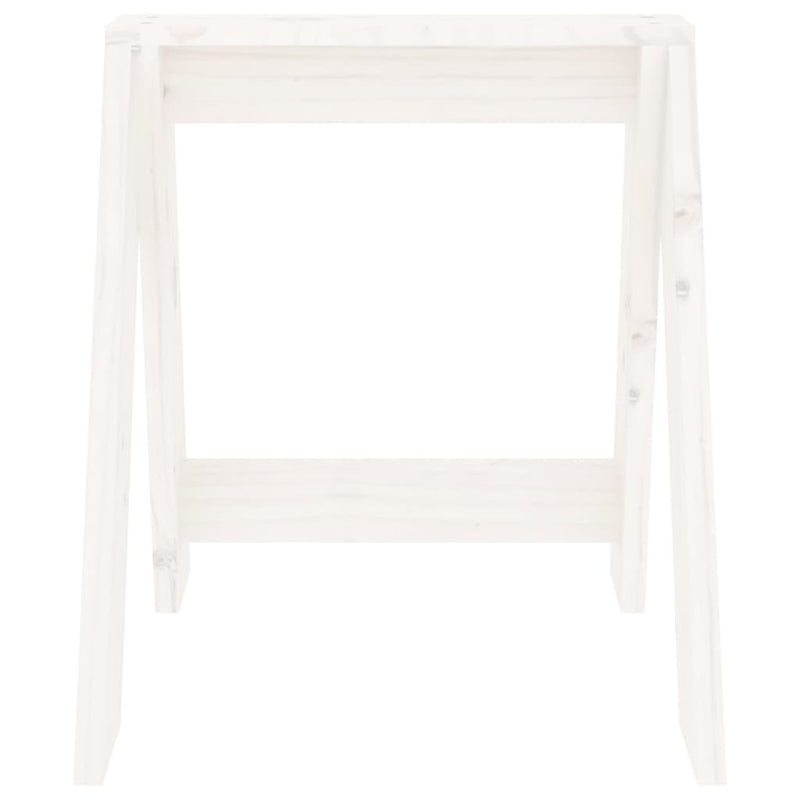 Stools 2 pcs White 40x40x45 cm Solid Wood Pine