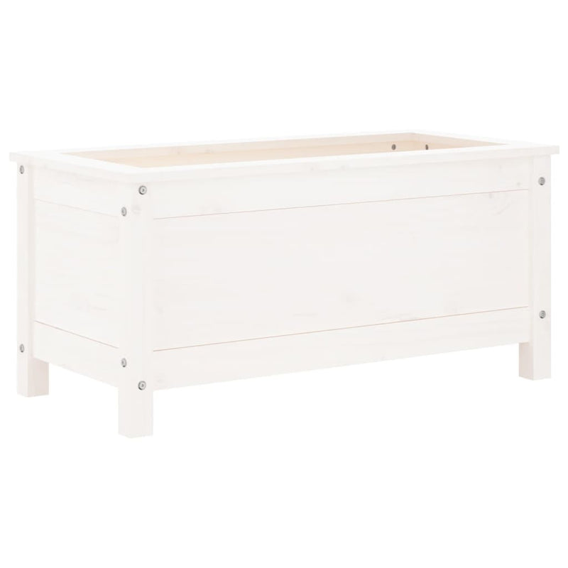 Garden Planter White 82.5x40x39 cm Solid Wood Pine