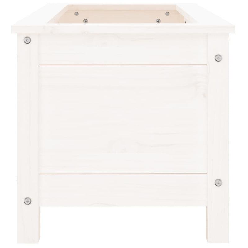 Garden Planter White 82.5x40x39 cm Solid Wood Pine