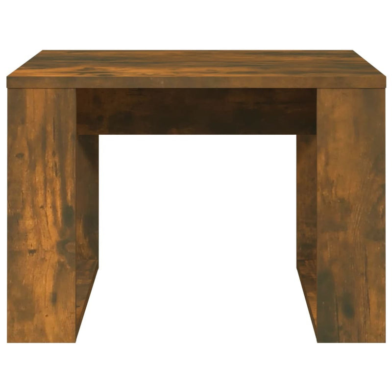 Side Table Smoked Oak 50x50x35 cm Engineered Wood