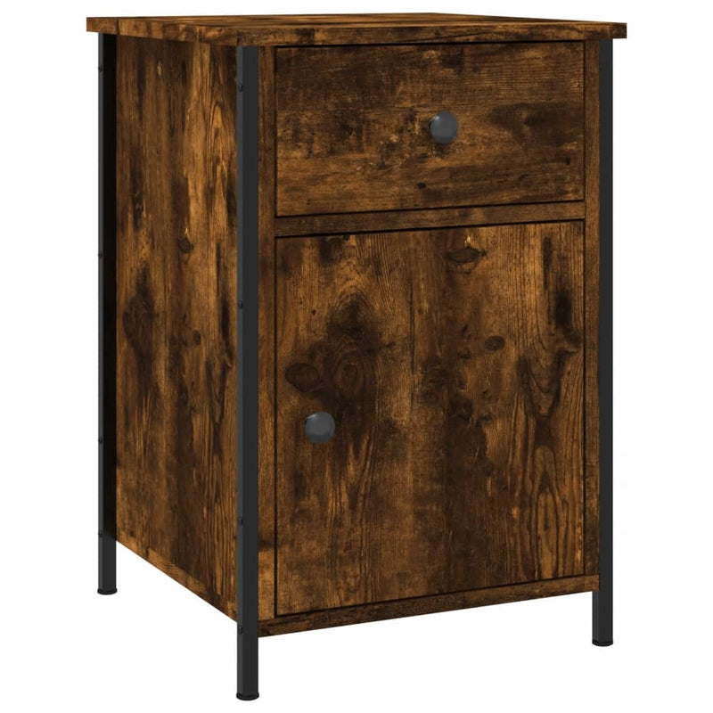 Bedside Cabinets 2 pcs Smoked Oak 40x42x60 cm Engineered Wood