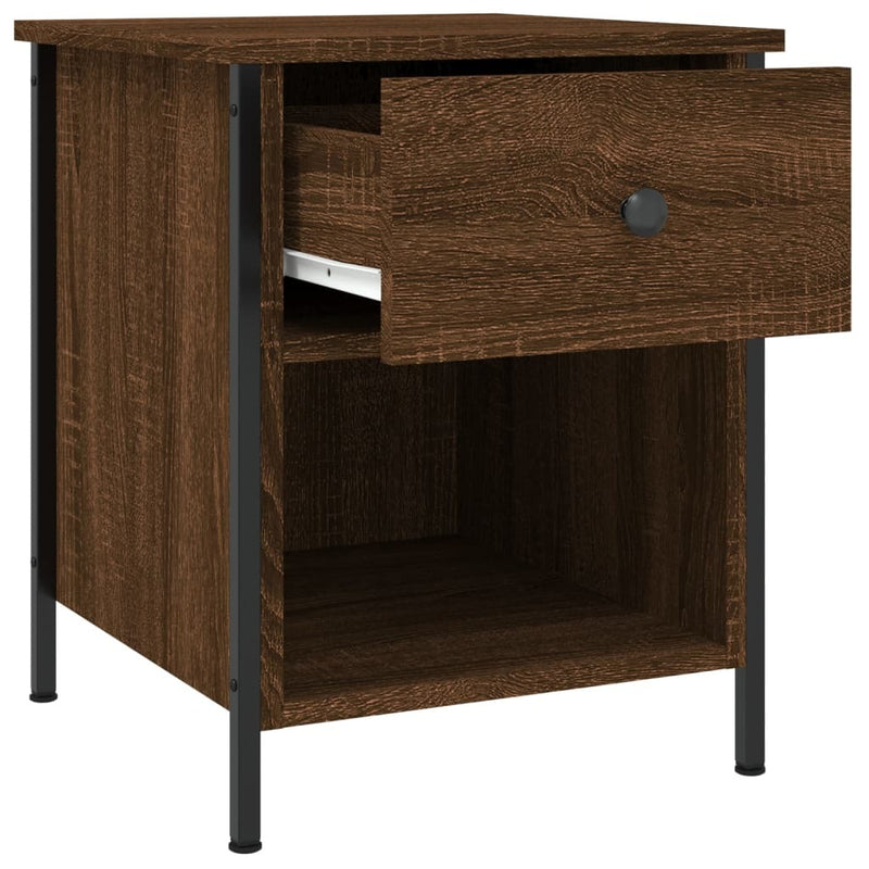 Bedside Cabinets 2 pcs Brown Oak 40x42x50 cm Engineered Wood