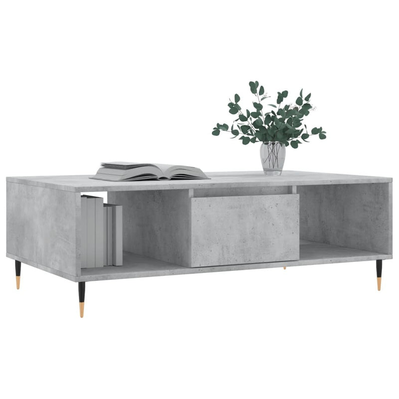 Coffee Table Concrete Grey 104x60x35 cm Engineered Wood