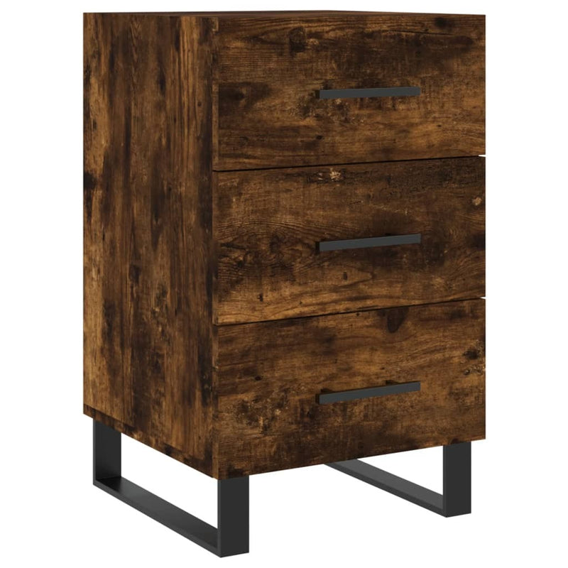 Bedside Cabinet Smoked Oak 40x40x66 cm Engineered Wood