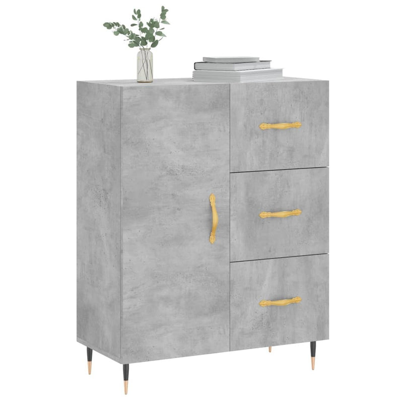 Sideboard Concrete Grey 69.5x34x90 cm Engineered Wood