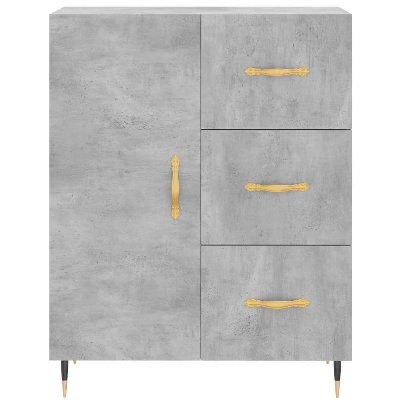 Sideboard Concrete Grey 69.5x34x90 cm Engineered Wood